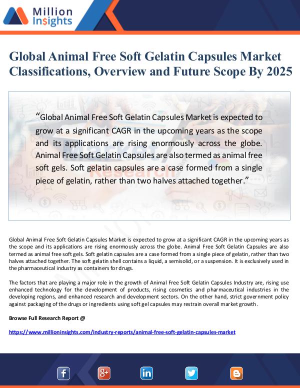 Market Giant Global Animal Free Soft Gelatin Capsules Market Cl