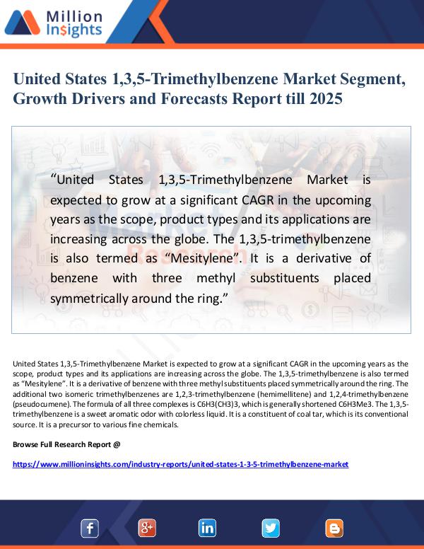 Market Giant United States 1,3,5-Trimethylbenzene Market Segmen