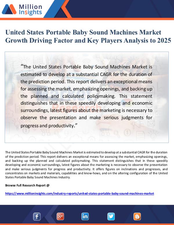 Market Giant United States Portable Baby Sound Machines Market