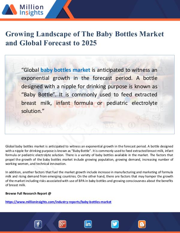 Market Giant Global Baby Bottles Market Size and Revenue Foreca