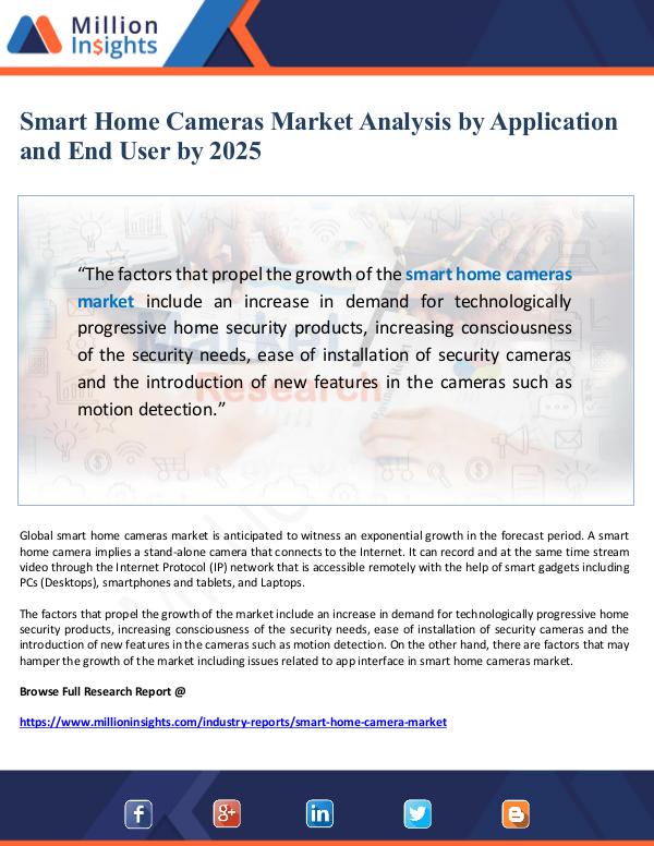 Smart Home Cameras Market Analysis and End User 20