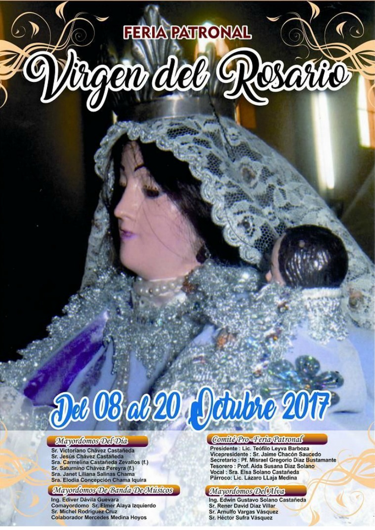 chalan fiesta patronal del 08 al 21 de octubre 2017