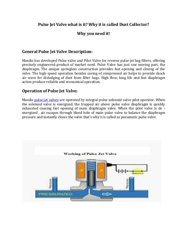 Pulse jet valve