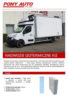 Nadwozia do przewozu w kontrolowanej temperaturze