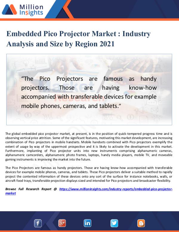 Market Updates Embedded Pico Projector Market Analysis and Size