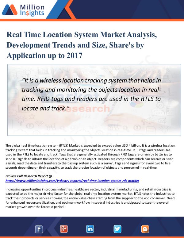 Market Updates Real Time Location System Market Analysis 2022