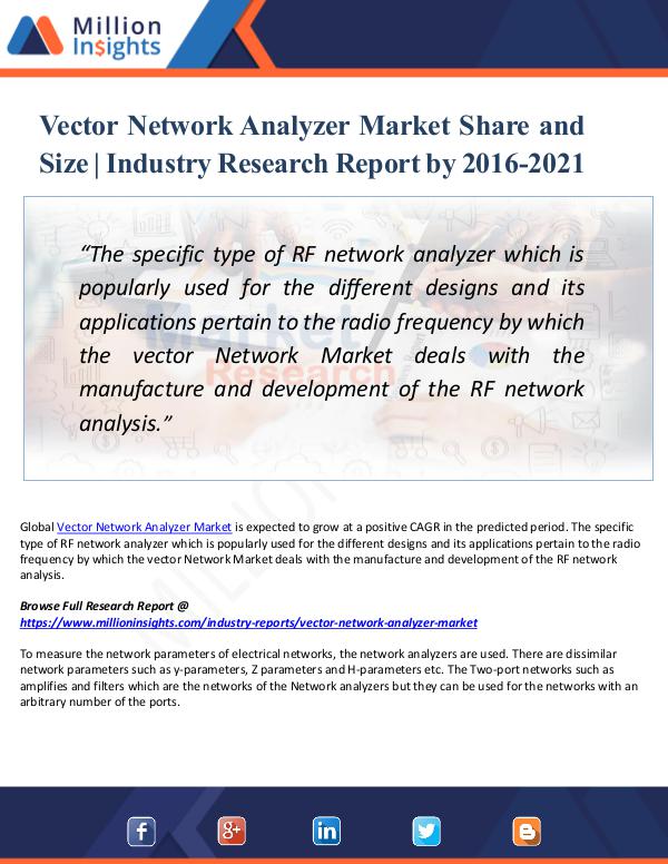 Market Updates Vector Network Analyzer Market Share and Size 2021