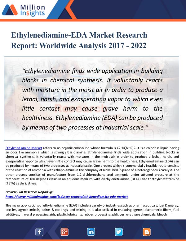 Market Updates Ethylenediamine-EDA Market Research Report 2022