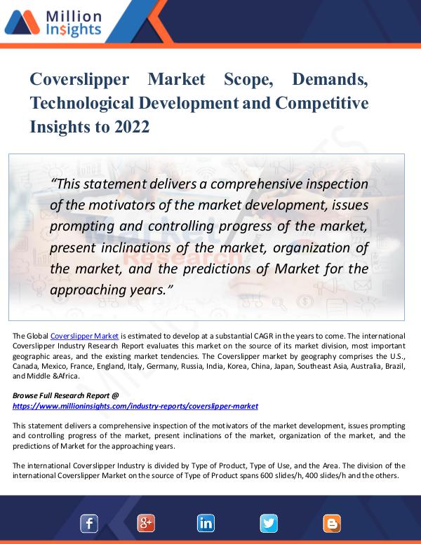 Market Updates Coverslipper Market Scope, Demands & Technology