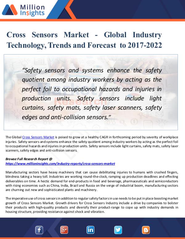 Market Updates Cross Sensors Market -  Industry Technology 2022