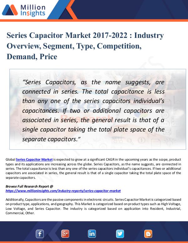 Market New Research Series Capacitor Market 2017-2022 - Industry Trend