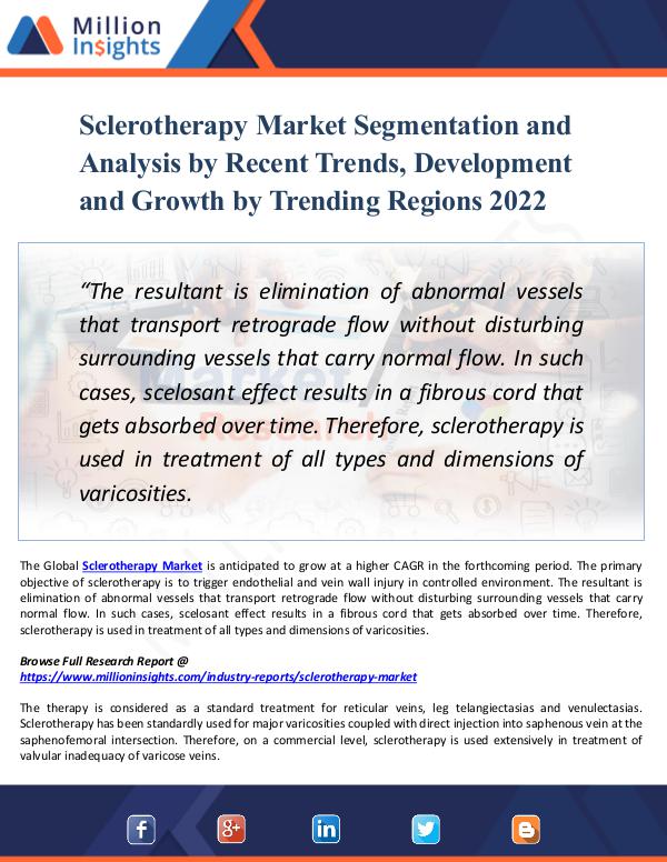 Sclerotherapy Market Segmentation and Analysis