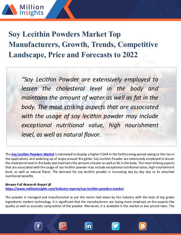 Soy Lecithin Powders Market Top Manufacturers