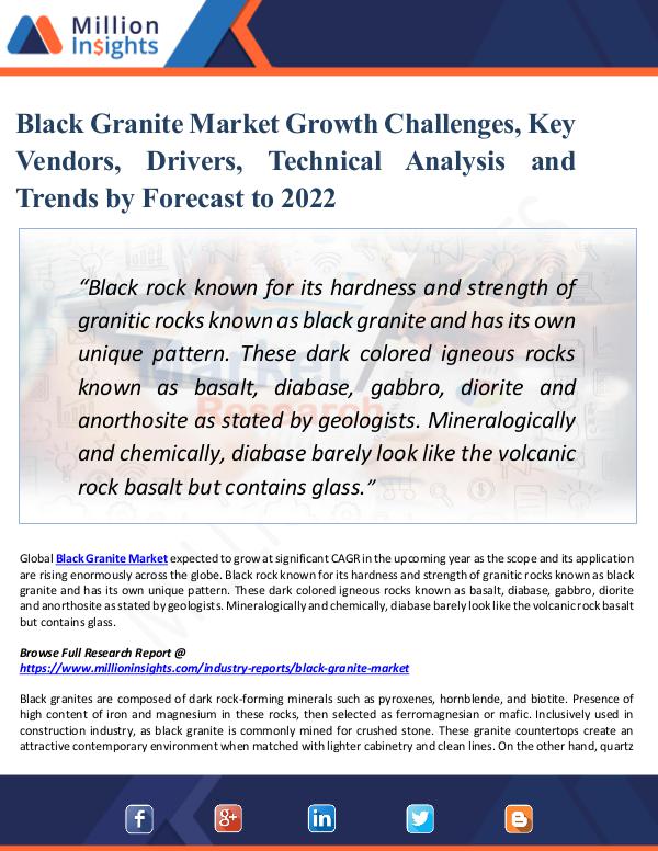 Market New Research Black Granite Market Growth Challenges, Key Vendor