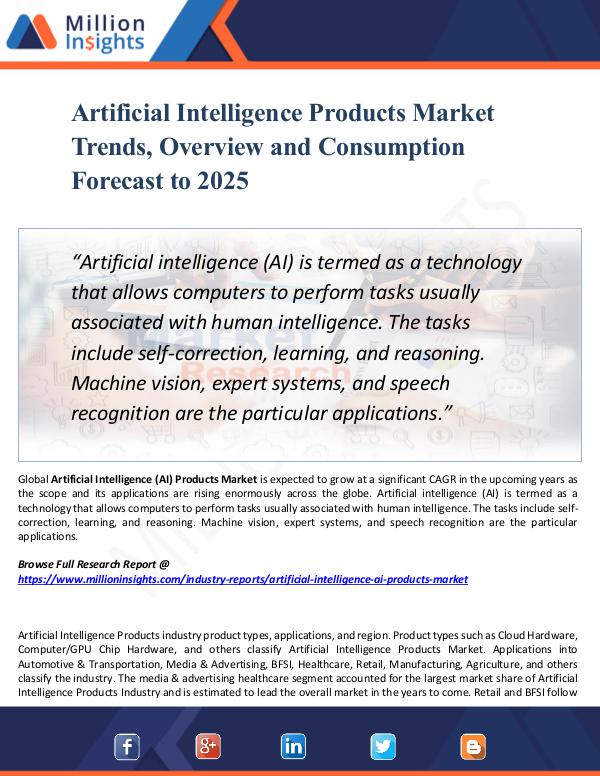 Market New Research Artificial Intelligence Products Market Trends