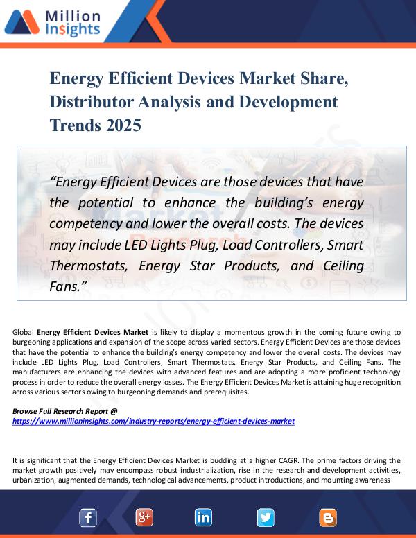 Market New Research Energy Efficient Devices Market Share, Distributor