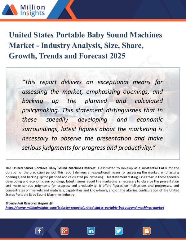 United States Portable Baby Sound Machines Market