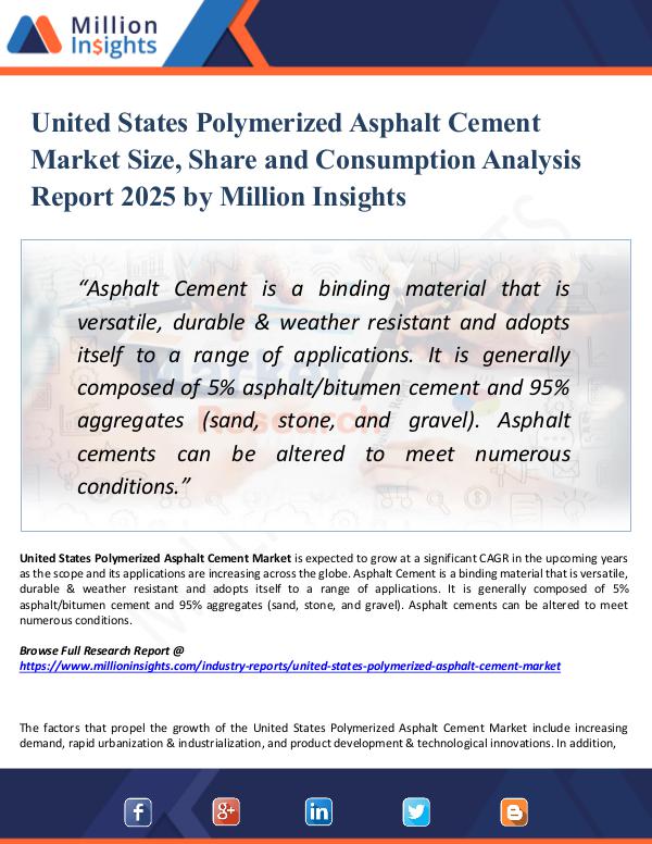 United States Polymerized Asphalt Cement Market