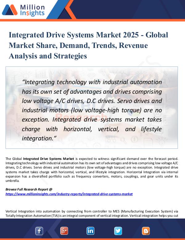 Market Research Analysis Integrated Drive Systems Market 2025 - Report