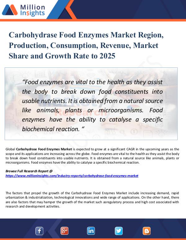 Carbohydrase Food Enzymes Market Region, 2025