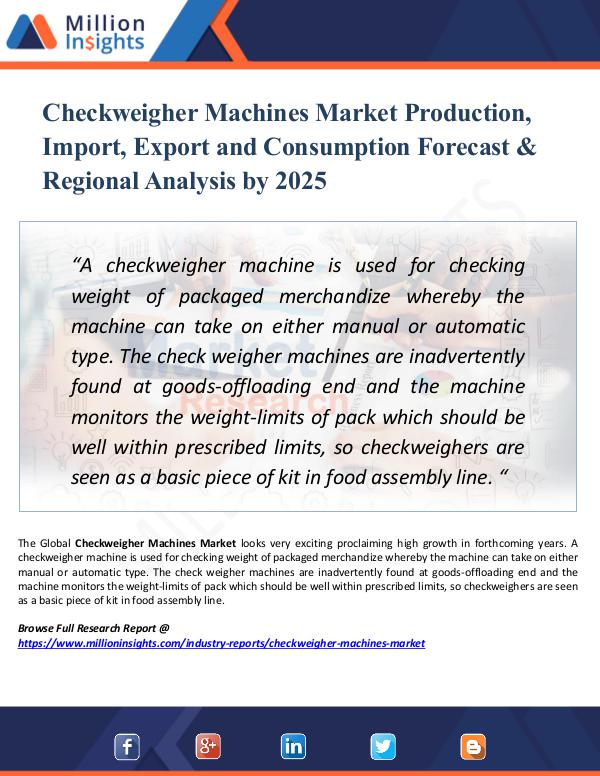 Checkweigher Machines Market Production, Import