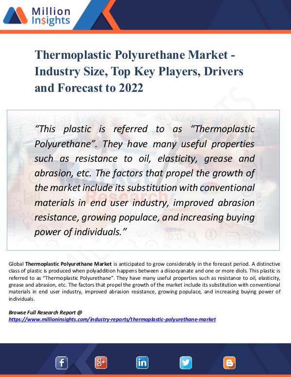 Thermoplastic Polyurethane Market - Industry Size