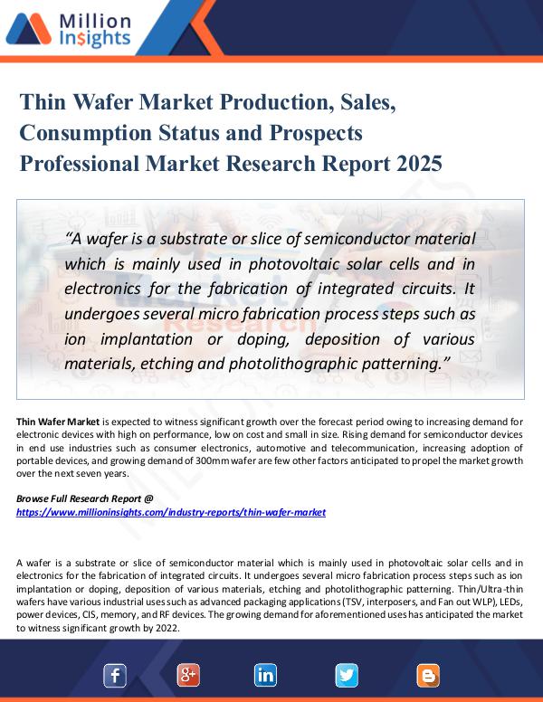 Thin Wafer Market Production, Sales, Consumption