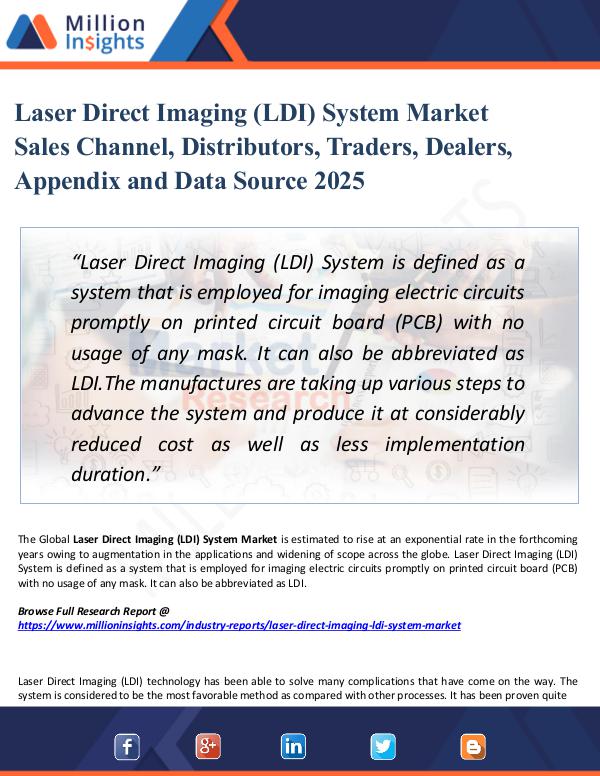 Laser Direct Imaging (LDI) System Market Sales