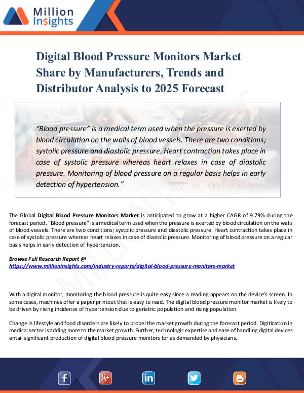 Digital Blood Pressure Monitors Market Share 2025