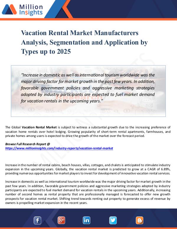 Vacation Rental Market Manufacturers Analysis,