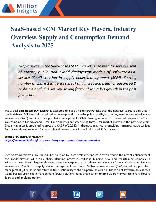 Market Updates SaaS-based SCM Market Key Players, Industry 2025