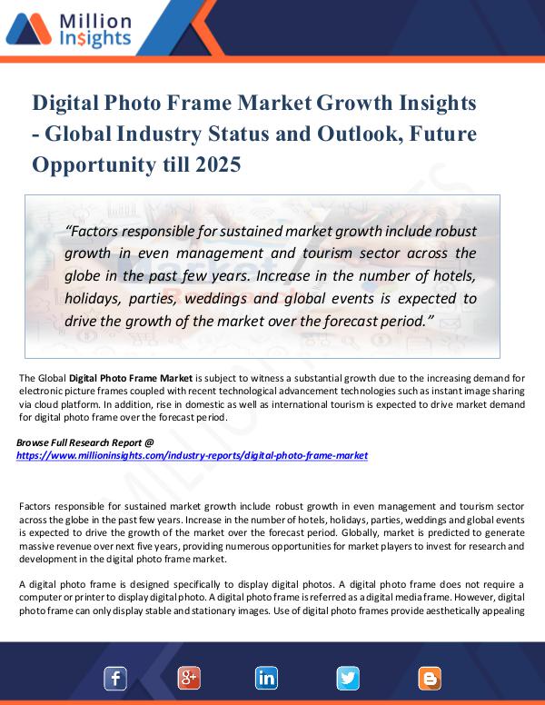 Market Share's Digital Photo Frame Market Growth Insights -2025