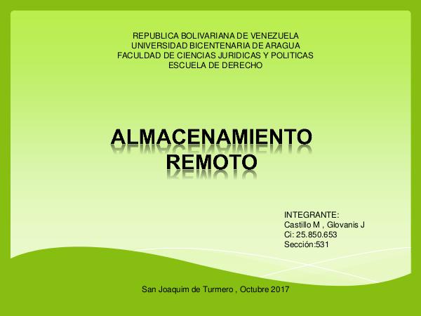 Almacenamiento remoto REVISTA CI.V25.850.653