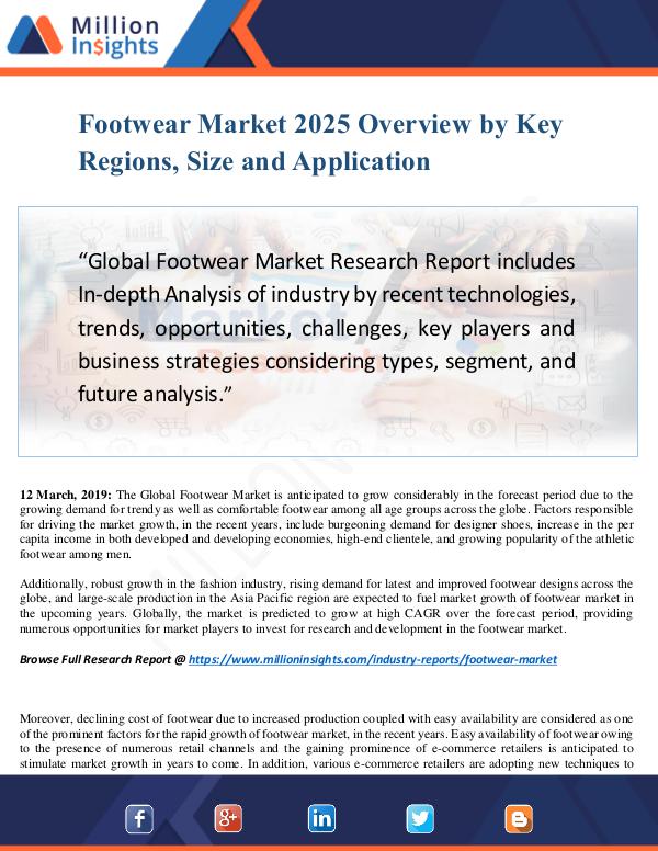 Latest Market Reports Footwear Market Size Analysis, Segmentation, Indus