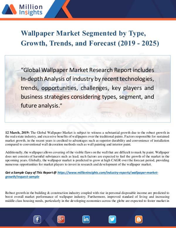 Latest Market Reports Wallpaper Market Size Analysis, Segmentation, Indu