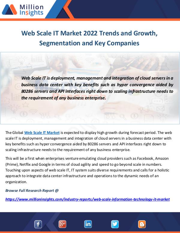 Industry and News Web Scale IT Market 2022 Trends and Growth