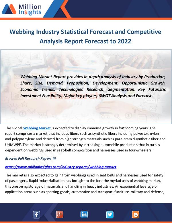 Industry and News Webbing Industry Statistical Forecast