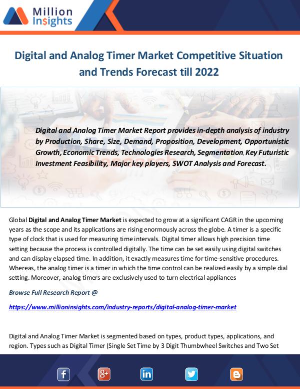 Industry and News Digital and Analog Timer Market Competitive Situat