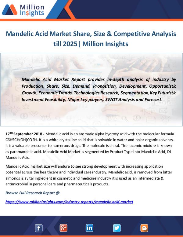 Mandelic Acid Market