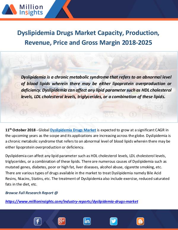 Industry and News Dyslipidemia Drugs Market