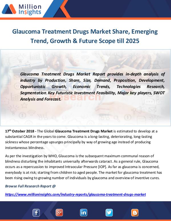 Industry and News Glaucoma Treatment Drugs Market