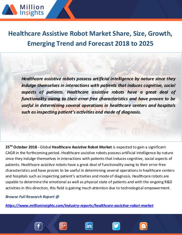 Healthcare Assistive Robot Market