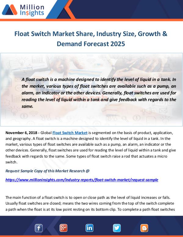 Industry and News Float Switch Market