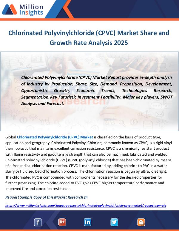 Chlorinated Polyvinylchloride (CPVC) Market