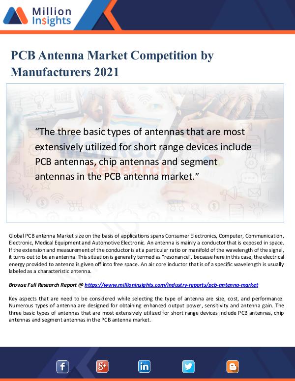 PCB Antenna Market Competition by Manufacturers