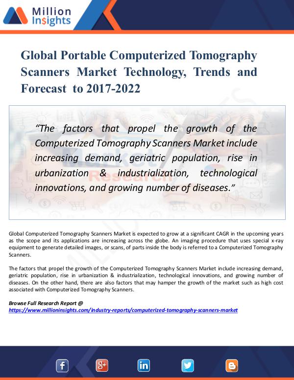 Computerized Tomography Scanners Market Revenue