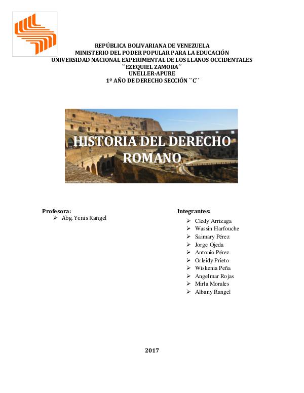 PRUEBA Historia del Derecho Romano