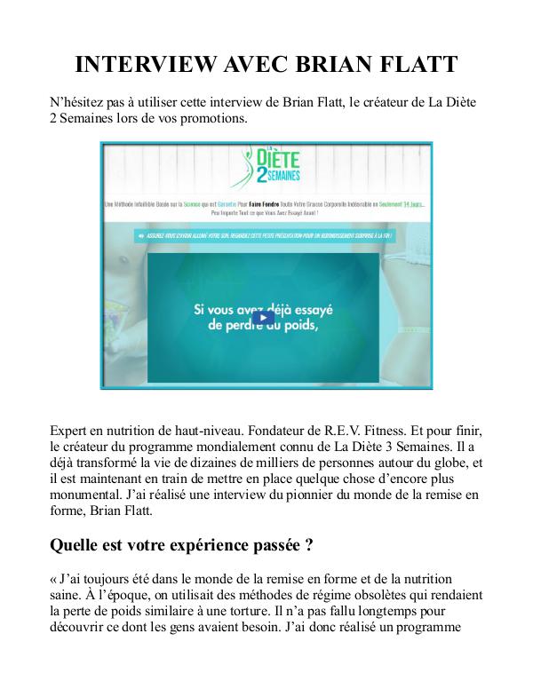 La Diète 2 Semaines PDF / Livre Télécharger Gratuit Brian Flatt La Diete 2 Semaines