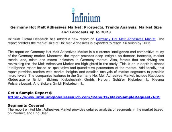 Germany Hot Melt Adhesives Market - Infinium Globa