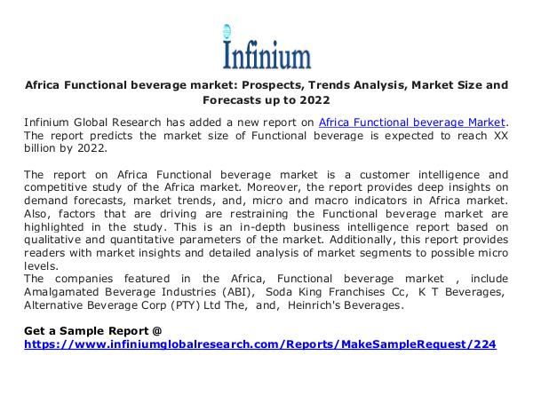 Africa Functional beverage market - Infinium Globa